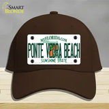 Florida Ponte Vedra Beach Novelty License Plate Hat Cotton / Dark Brown