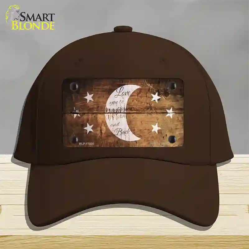 The Moon and Back Novelty License Plate Hat Cotton / Dark Brown