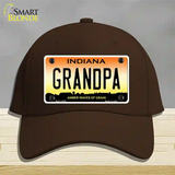 Indiana Grandpa Novelty License Plate Hat Cotton / Dark Brown