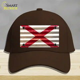 Alabama Corrugated Flag Novelty License Plate Hat Cotton / Dark Brown