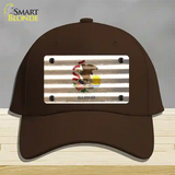 Illinois Corrugated Flag Novelty License Plate Hat Cotton / Dark Brown