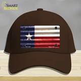 Texas Corrugated Flag Novelty License Plate Hat Cotton / Dark Brown