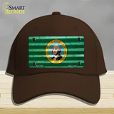 Washington Corrugated Flag Novelty License Plate Hat Cotton / Dark Brown