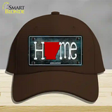 Arkansas Home State Outline Novelty License Plate Hat Cotton / Dark Brown