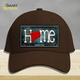 Connecticut Home State Outline Novelty License Plate Hat Cotton / Dark Brown