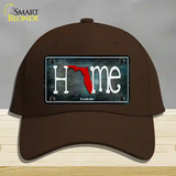 Florida Home State Outline Novelty License Plate Hat Cotton / Dark Brown