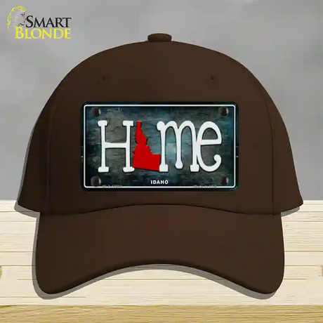 Idaho Home State Outline Novelty License Plate Hat Cotton / Dark Brown