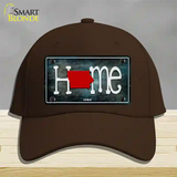 Iowa Home State Outline Novelty License Plate Hat Cotton / Dark Brown