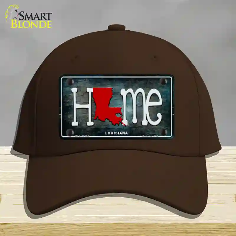 Louisiana Home State Outline Novelty License Plate Hat Cotton / Dark Brown