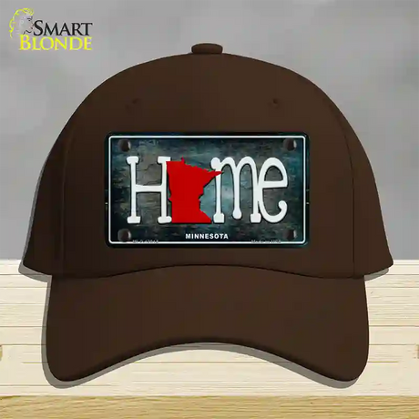 Minnesota Home State Outline Novelty License Plate Hat Cotton / Dark Brown