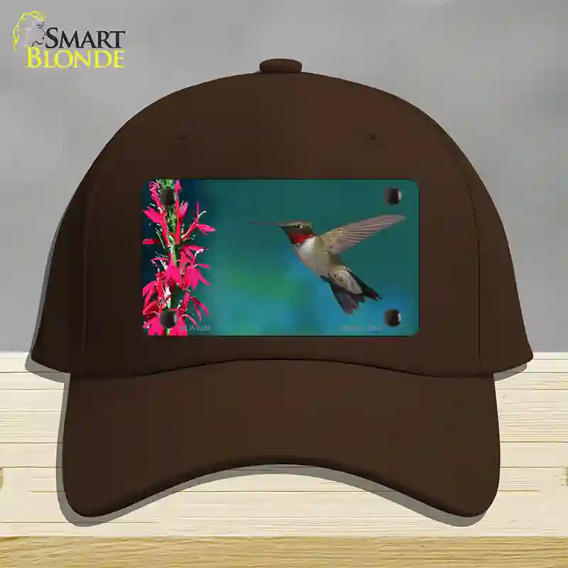 Humming Bird Novelty License Plate Hat Cotton / Dark Brown