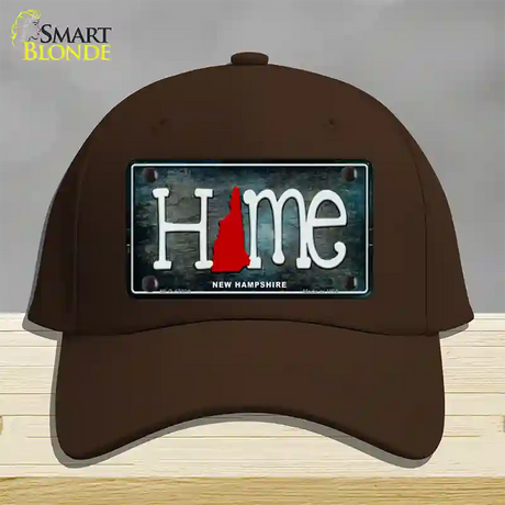 New Hampshire Home State Outline Novelty License Plate Hat Cotton / Dark Brown