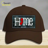 New Jersey Home State Outline Novelty License Plate Hat Cotton / Dark Brown