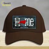 North Carolina Home State Outline Novelty License Plate Hat Cotton / Dark Brown