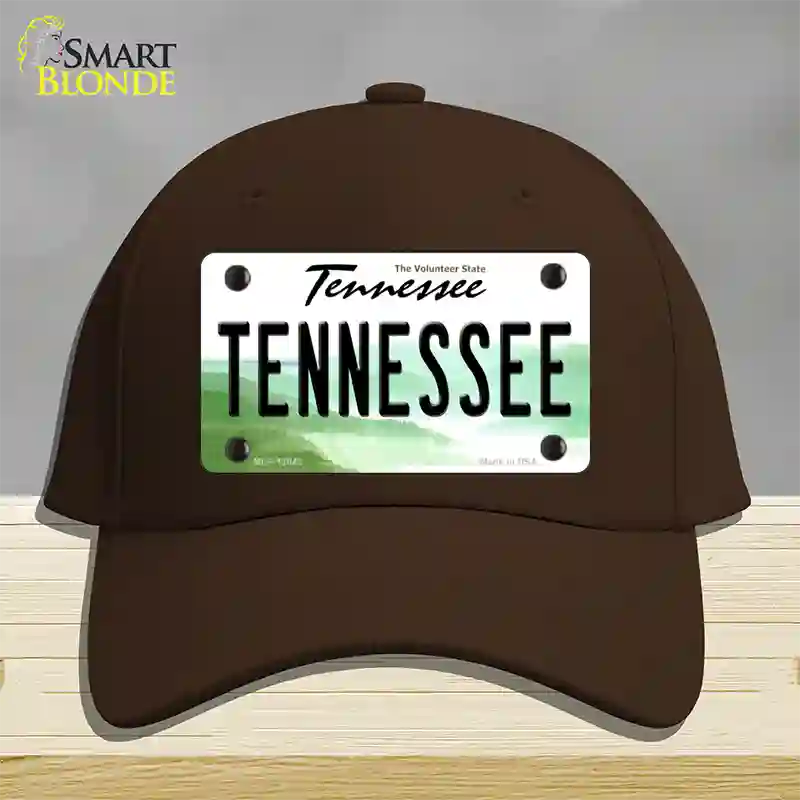 Tennessee Volunteer State Novelty License Plate Hat Cotton / Dark Brown