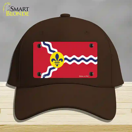 St. Louis State Flag Missouri Novelty License Plate Hat Cotton / Dark Brown