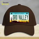 Oro Valley Arizona Novelty License Plate Hat Cotton / Dark Brown