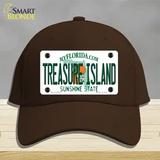 Florida Tresure Island Novelty License Plate Hat Cotton / Dark Brown