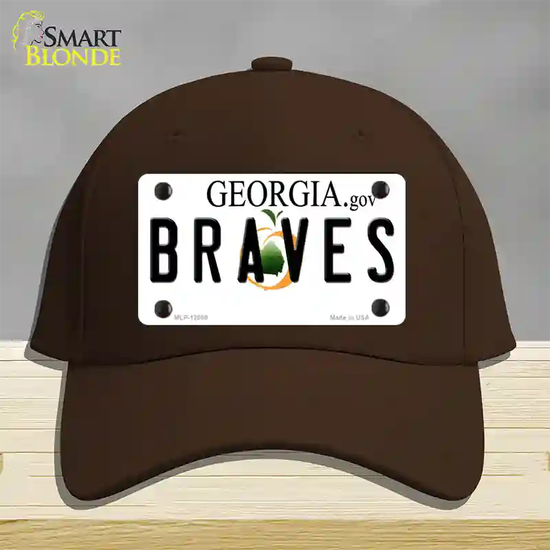 Georgia Braves Novelty License Plate Hat Cotton / Dark Brown