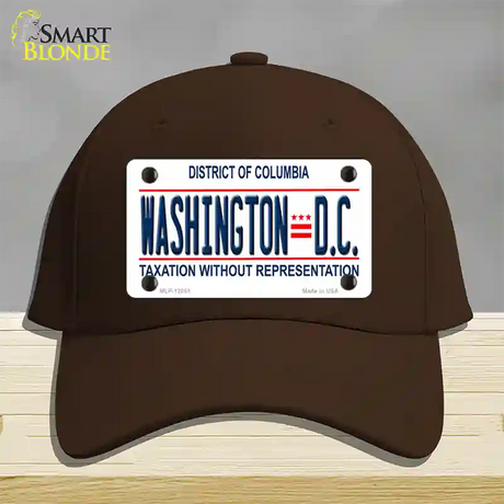 District Of Columbia Novelty License Plate Hat Cotton / Dark Brown