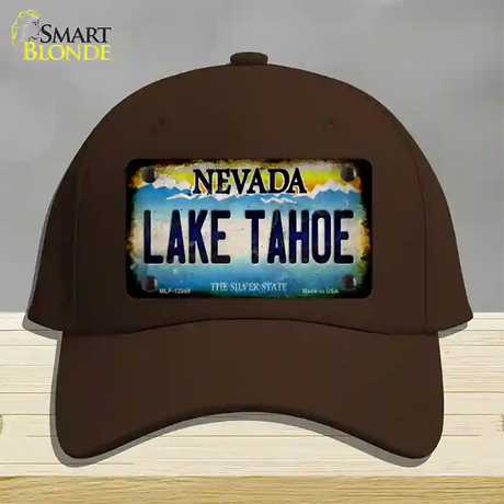 Nevada Lake Tahoe Novelty License Plate Hat Cotton / Dark Brown