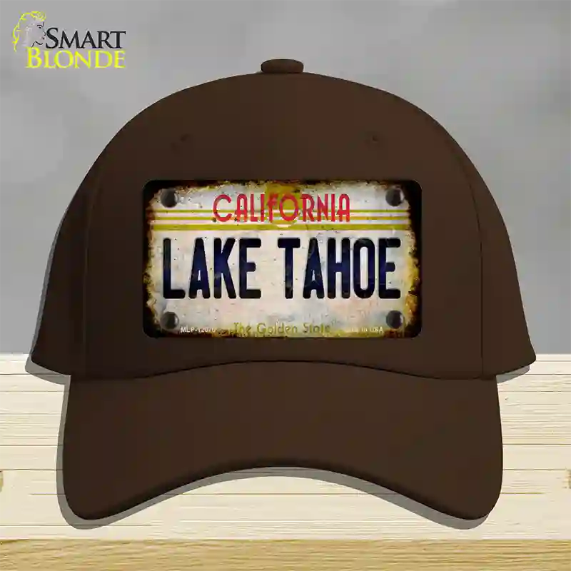 California Lake Tahoe Novelty License Plate Hat Cotton / Dark Brown