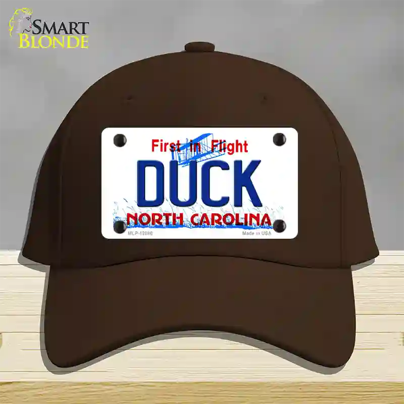 Duck North Carolina State Novelty License Plate Hat Cotton / Dark Brown