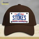 Stokes North Carolina State Novelty License Plate Hat Cotton / Dark Brown