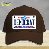 Democrat North Carolina State Novelty License Plate Hat Cotton / Dark Brown