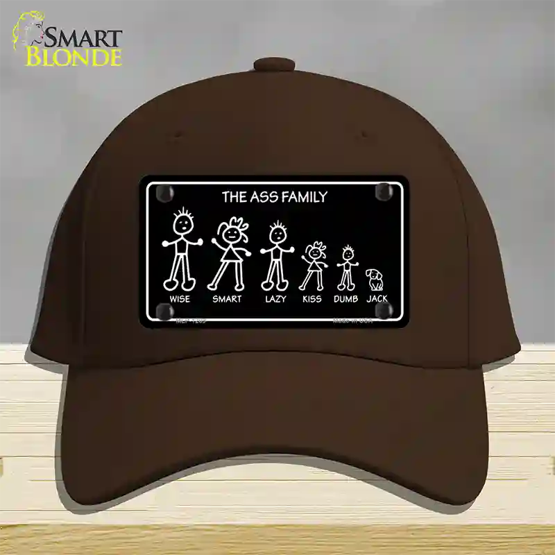 The Ass Family Novelty License Plate Hat Cotton / Dark Brown