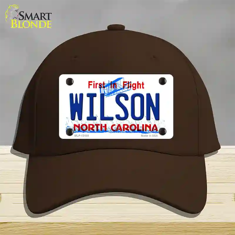 Wilson North Carolina State Novelty License Plate Hat Cotton / Dark Brown