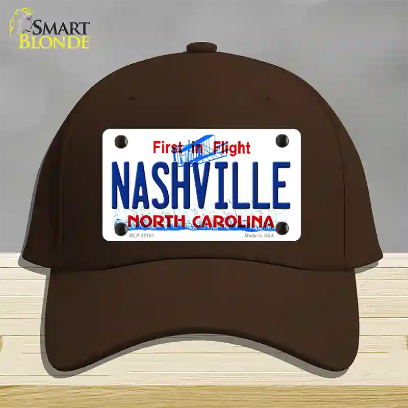 Nashville North Carolina State Novelty License Plate Hat Cotton / Dark Brown