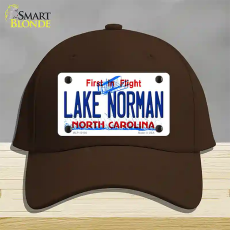 Lake Norman North Carolina State Novelty License Plate Hat Cotton / Dark Brown