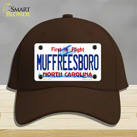 Muffreesboro North Carolina State Novelty License Plate Hat Cotton / Dark Brown