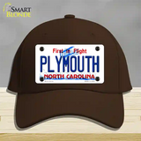 Plymouth North Carolina State Novelty License Plate Hat Cotton / Dark Brown