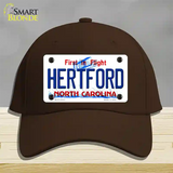 Hertford North Carolina State Novelty License Plate Hat Cotton / Dark Brown