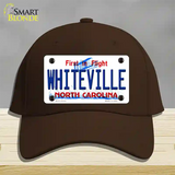 Whiteville North Carolina State Novelty License Plate Hat Cotton / Dark Brown