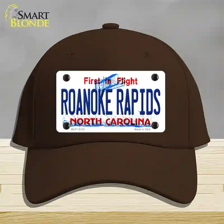 Roanoke Rapids North Carolina State Novelty License Plate Hat Cotton / Dark Brown