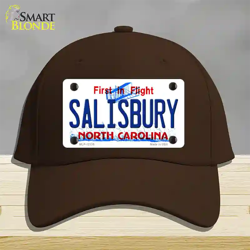 Salisbury North Carolina State Novelty License Plate Hat Cotton / Dark Brown