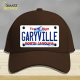 Garyville North Carolina State Novelty License Plate Hat Cotton / Dark Brown