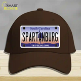 Spartanburg South Carolina State Novelty License Plate Hat Cotton / Dark Brown