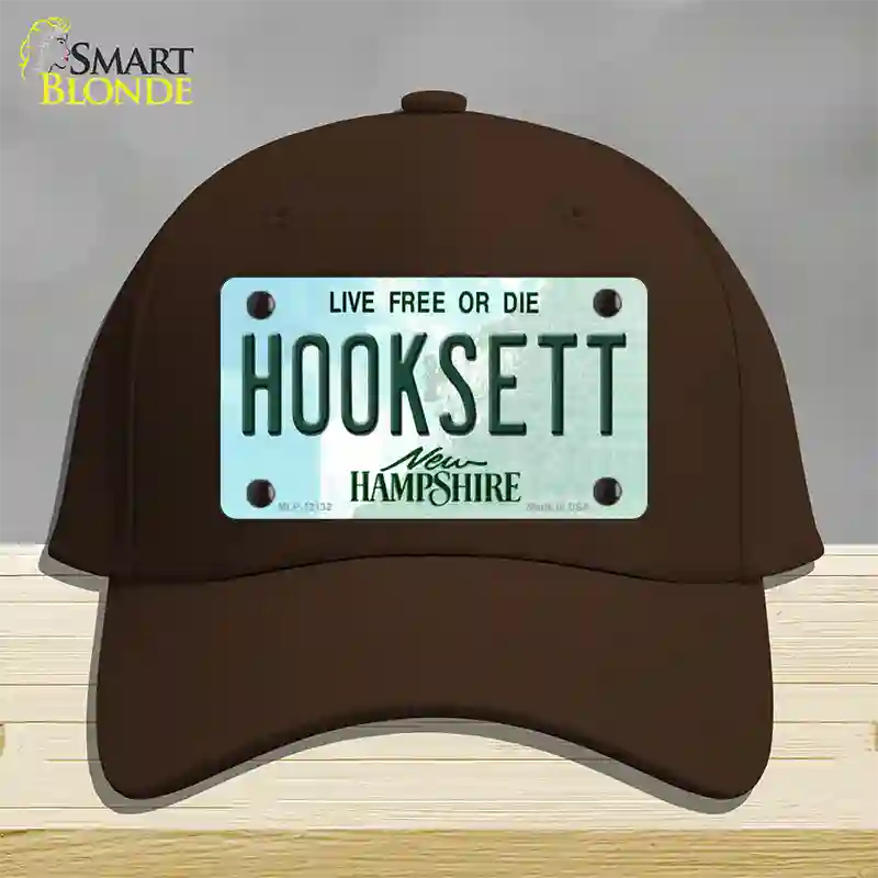 Hooksett New Hampshire Novelty License Plate Hat Cotton / Dark Brown