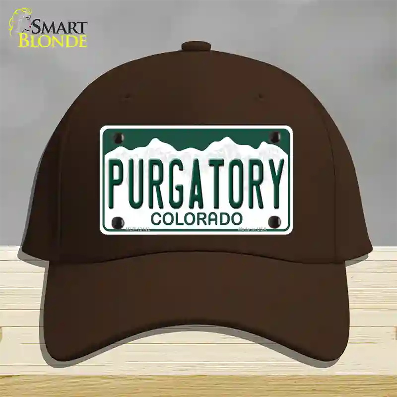 Purgatory Colorado Novelty License Plate Hat Cotton / Dark Brown