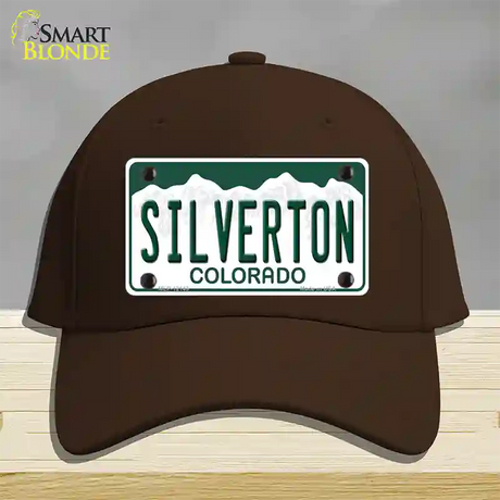 Silverton Colorado Novelty License Plate Hat Cotton / Dark Brown