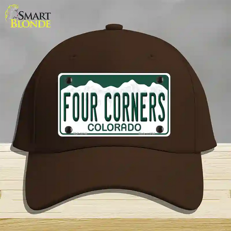 Four Corners Colorado Novelty License Plate Hat Cotton / Dark Brown