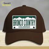 Bronco Country Colorado Novelty License Plate Hat Cotton / Dark Brown