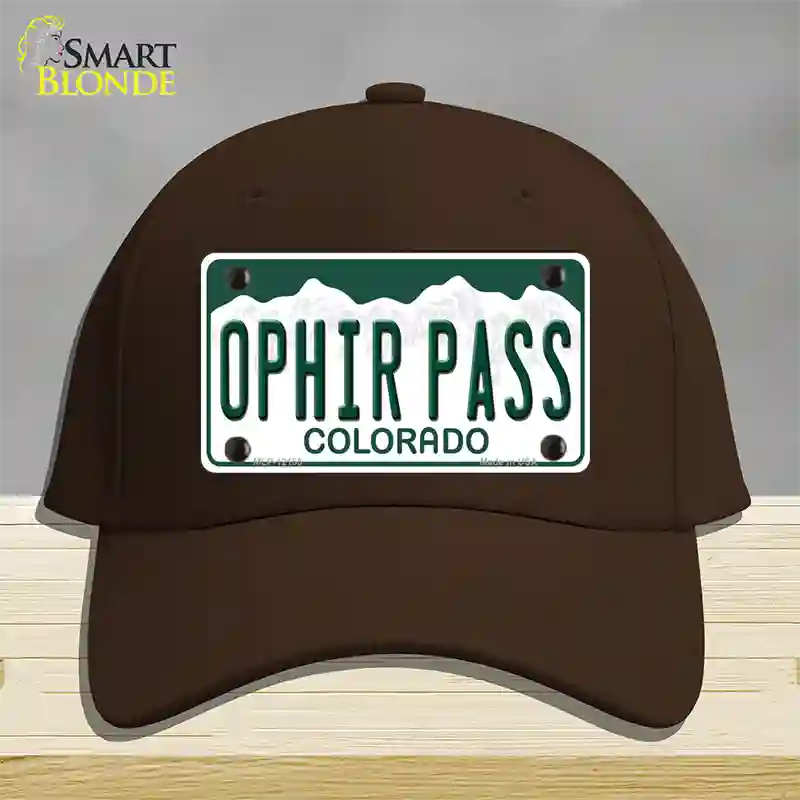 Ophir Pass Colorado Novelty License Plate Hat Cotton / Dark Brown