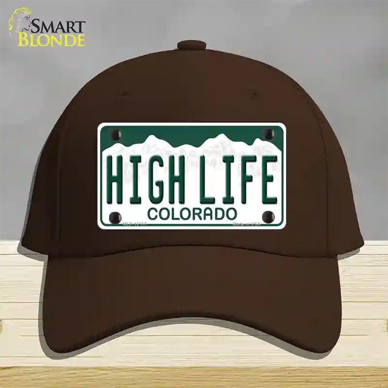 High Life Colorado Novelty License Plate Hat Cotton / Dark Brown