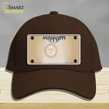 Mississippi Great Seal Blank Novelty License Plate Hat Cotton / Dark Brown