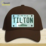 Tilton New Hampshire Novelty License Plate Hat Cotton / Dark Brown